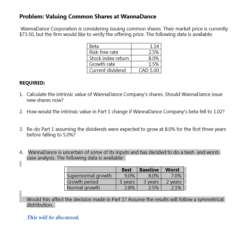 Can anyone please help me solve part 4 in excel with