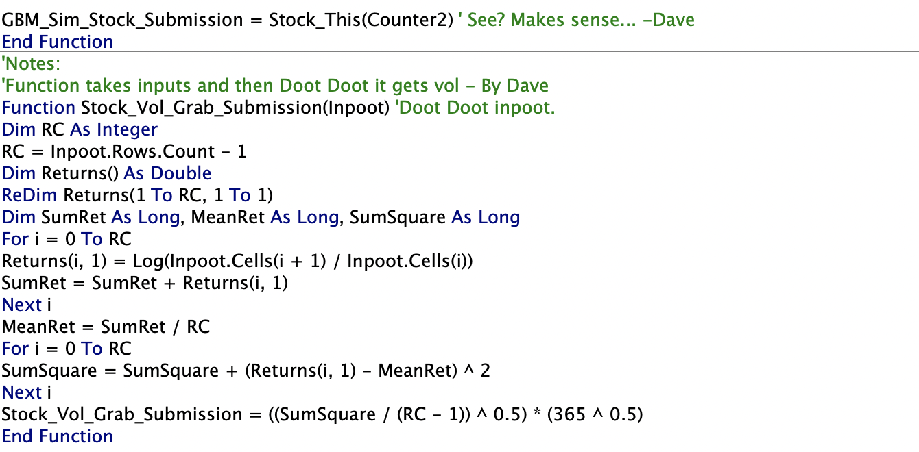 = 1 / 252 Dim StV() As Double ReDim StV(1 To Num1)