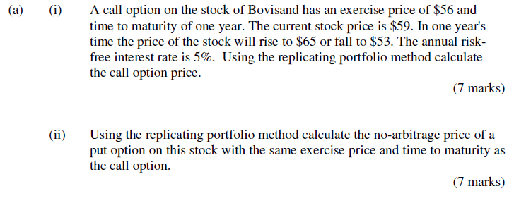  For Part 2, how to value put option using portfolio replication