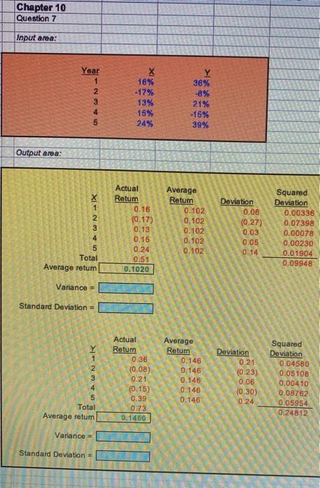 please label all answers Chapter 10 Question 7 Input area: X 18%