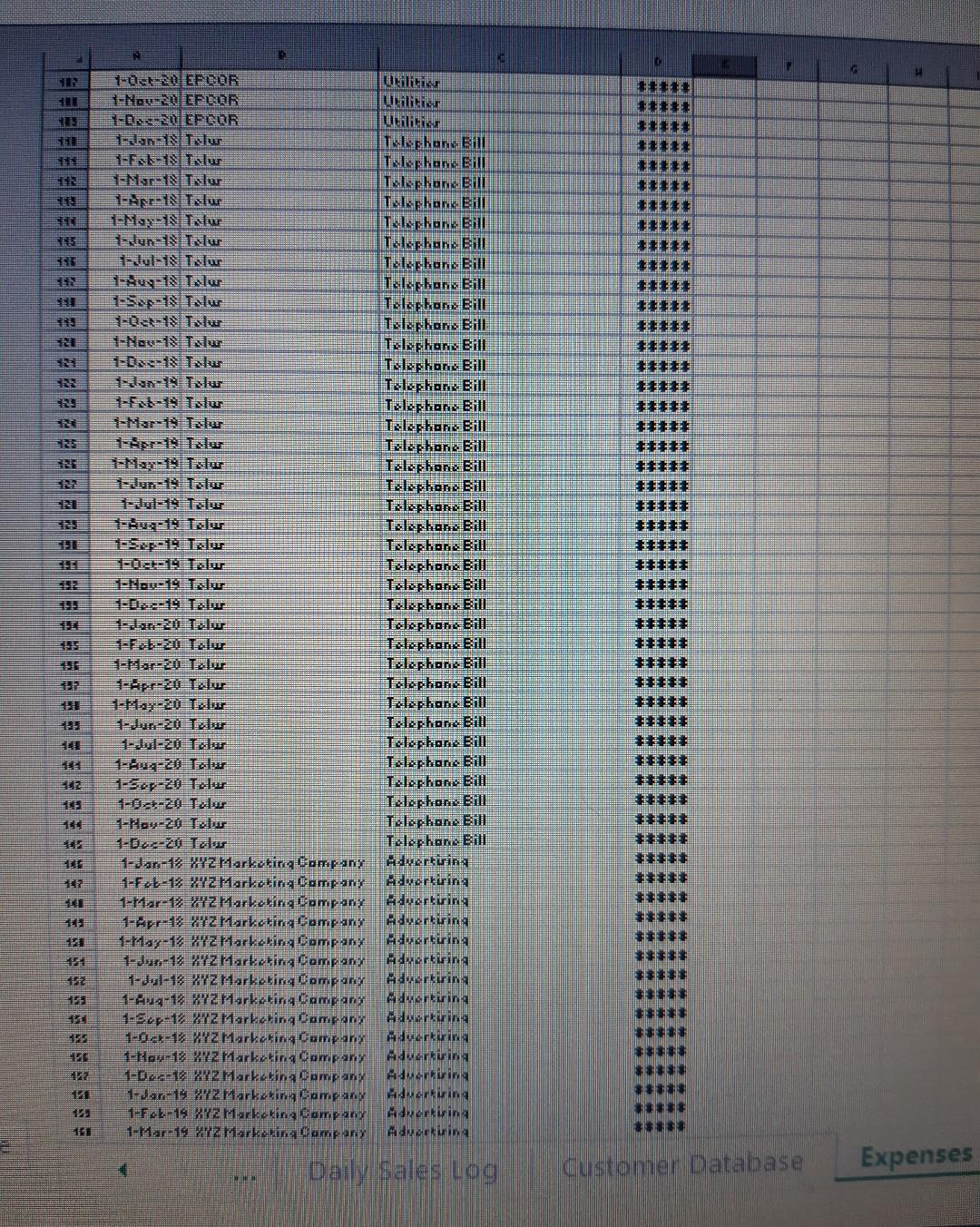 2021. 8 On a separate Excel Tab (of in an MS Word