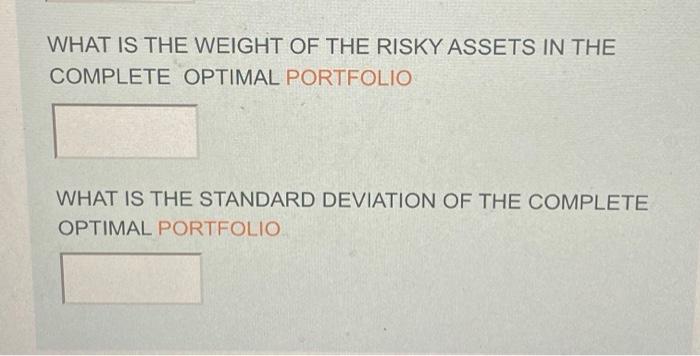 0.02 DEGREE OF RISK AVERSE A=7 WHAT IS THE OPTIMAL WEIGHT FOR