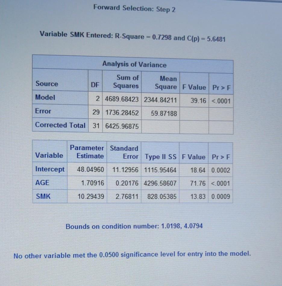 determine the adjusted SBP means for smokers and nonsmokers (Hint: In this