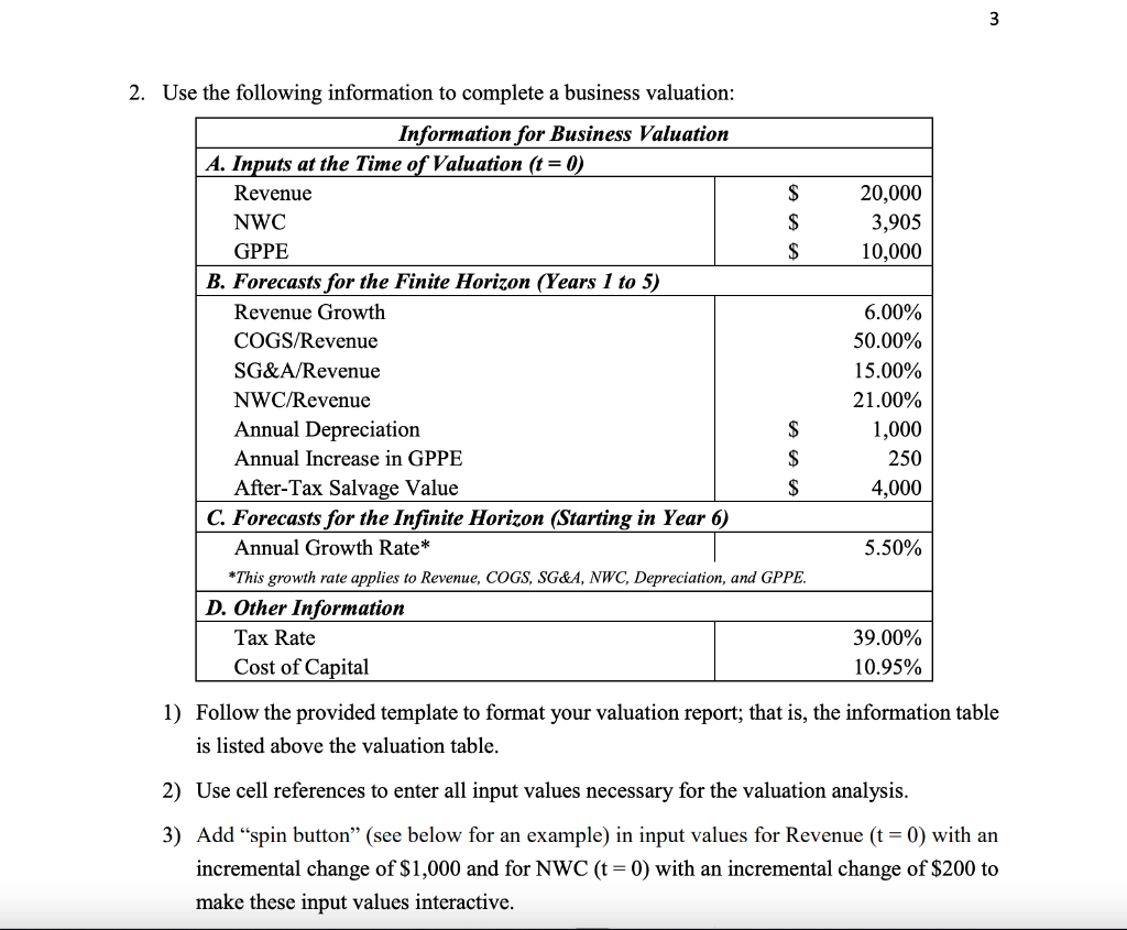  Please help me with this assignment. All done in excel. 3