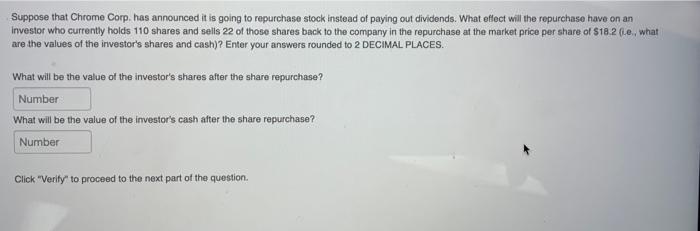 market value terms. There are 11,400 shares of stock outstanding. Market Value