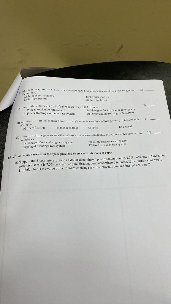  Essay qes plz 121 of a currency 133 What is more