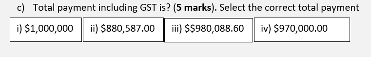 The contract amount is $800,000, excluding GST, and the practical project completion