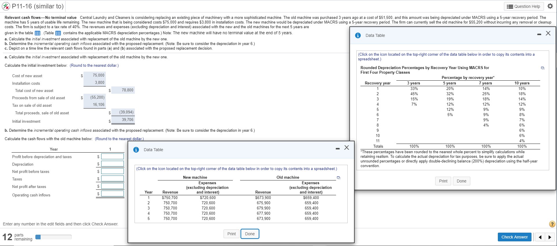 Please help me figure out what goes in the boxes in part