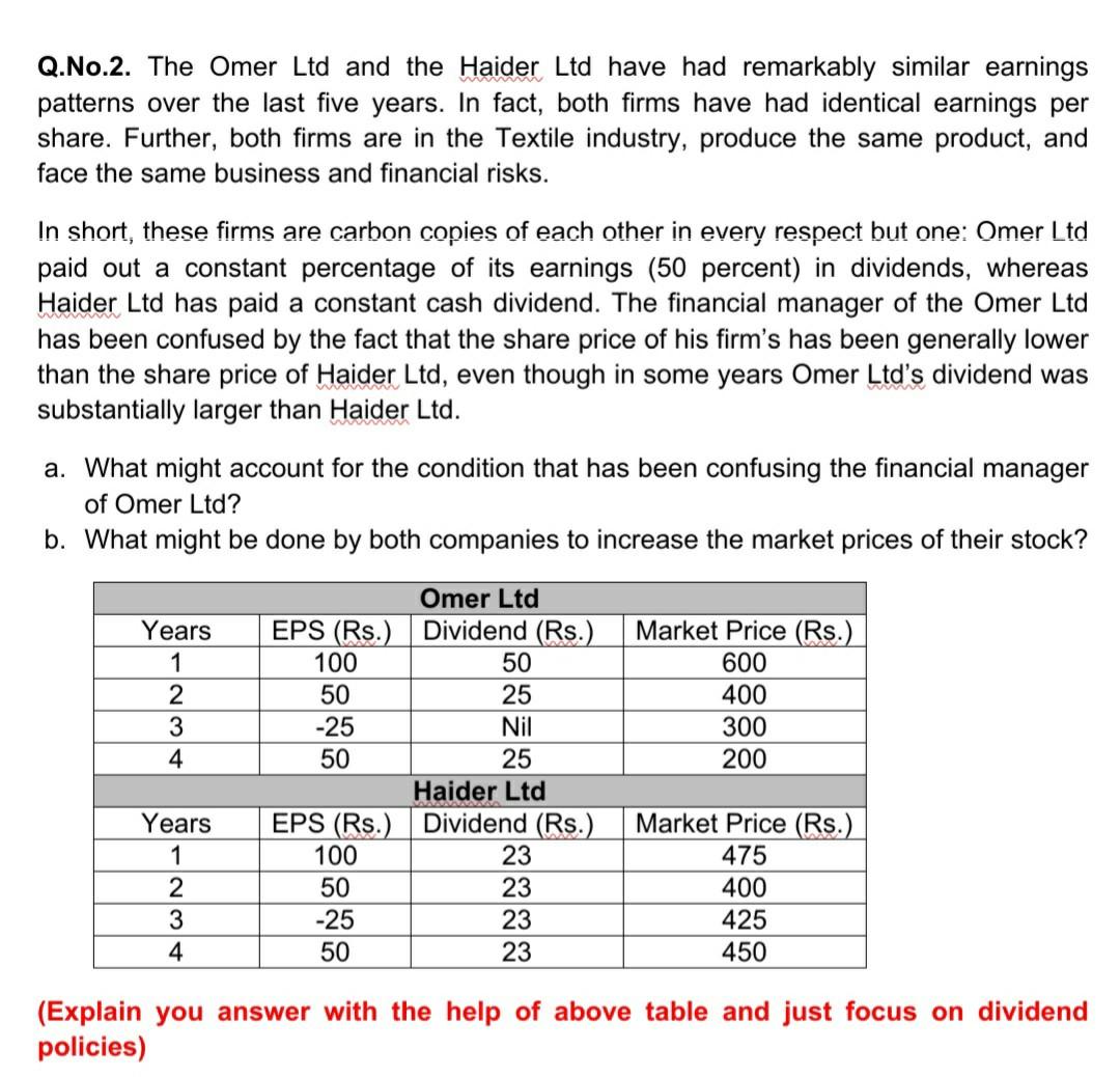  explain your answer with the help of table and just focus