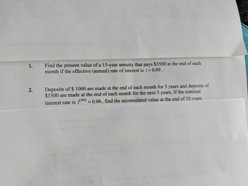  Need help with 1 and 2 1. Find the present value