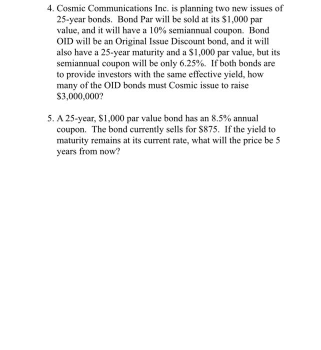 inputs entered in financial calculators. . Please use at least 4 decimal