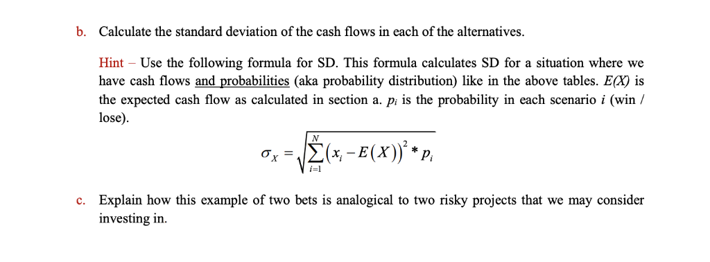 5 The example presents two bets, the price of a ticket for