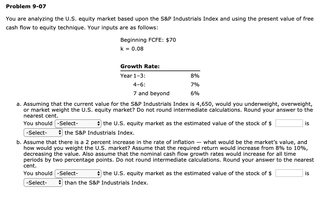 estimated value of the stock of $ underweight -Select- als Index. overweight