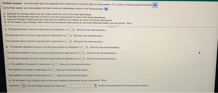 in the first table on the set-F. G. and over the period