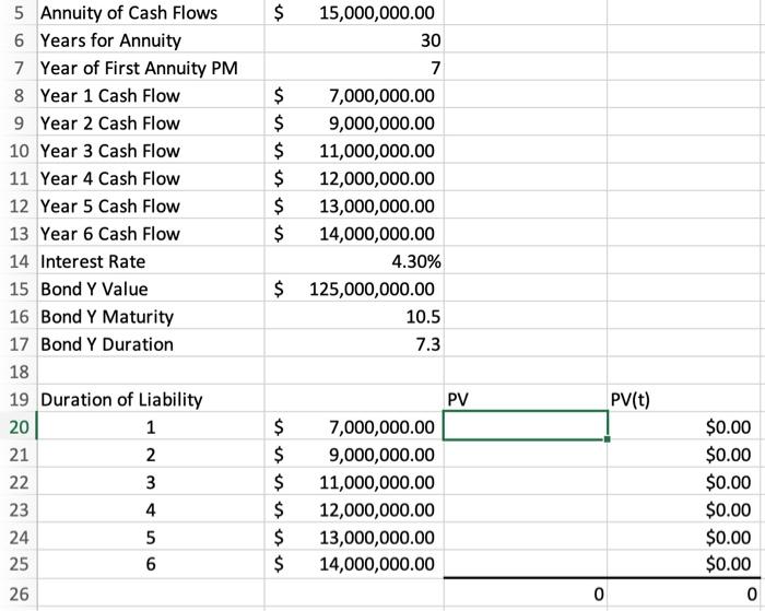  What inputs do I need to put for the =PV( function