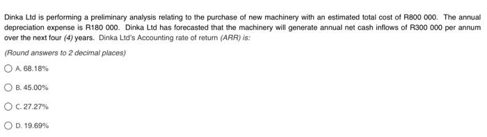 company is evaluating a project that has an initial capital outlay of