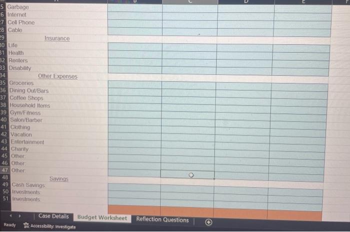 future budget based on provided assumptions and various scenarios. You started your