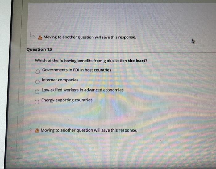  L A Moving to another question will save this response. Question