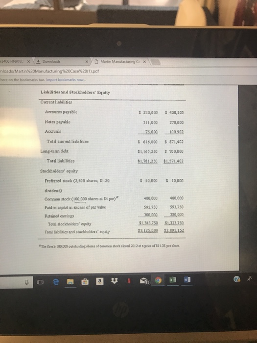 2012. y D Martin Manufacturing Ca 400 FINANCX Downloads loads/Martin%20Manufacturing%20Case%20(1).pdf here on