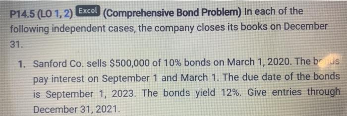Your "input" area should start with information containing the bond face issue