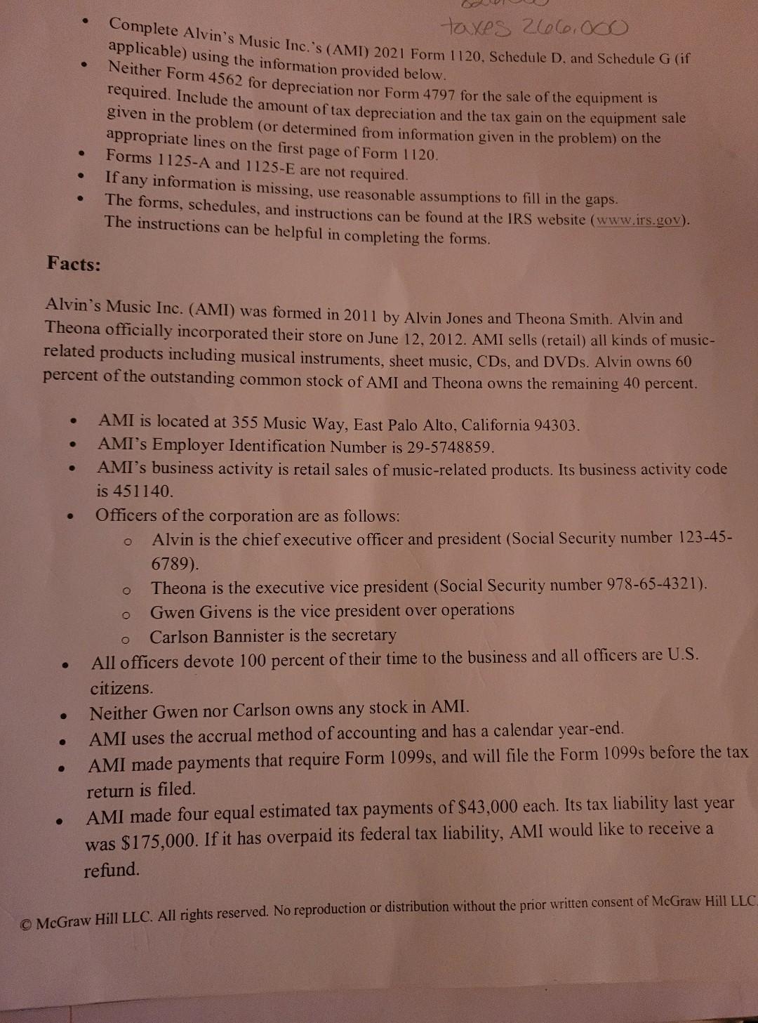 the amount of $500 2. AMI's inventory-related purchases during the year were