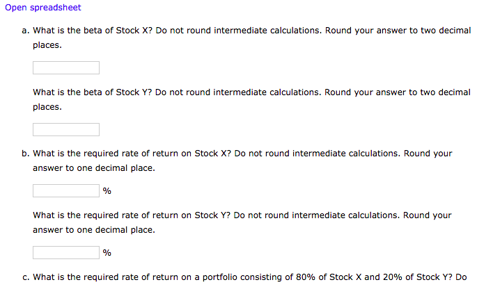 of Return You have observed the following returns over time: Year Stock