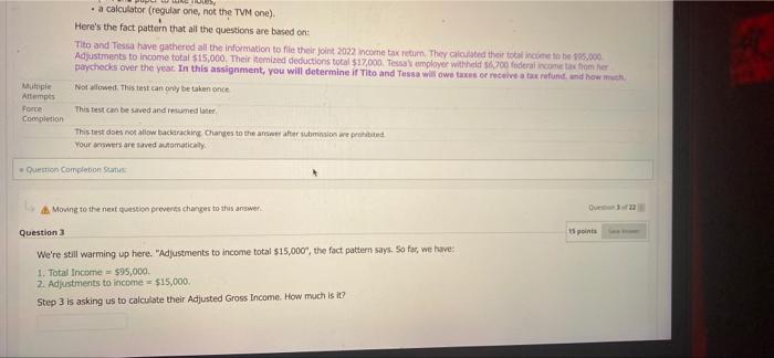 finance . a calculator (regular one, not the TVM one) Here's the