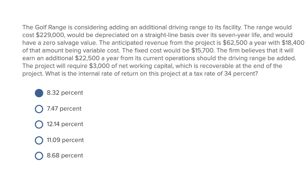  The Golf Range is considering adding an additional driving range to