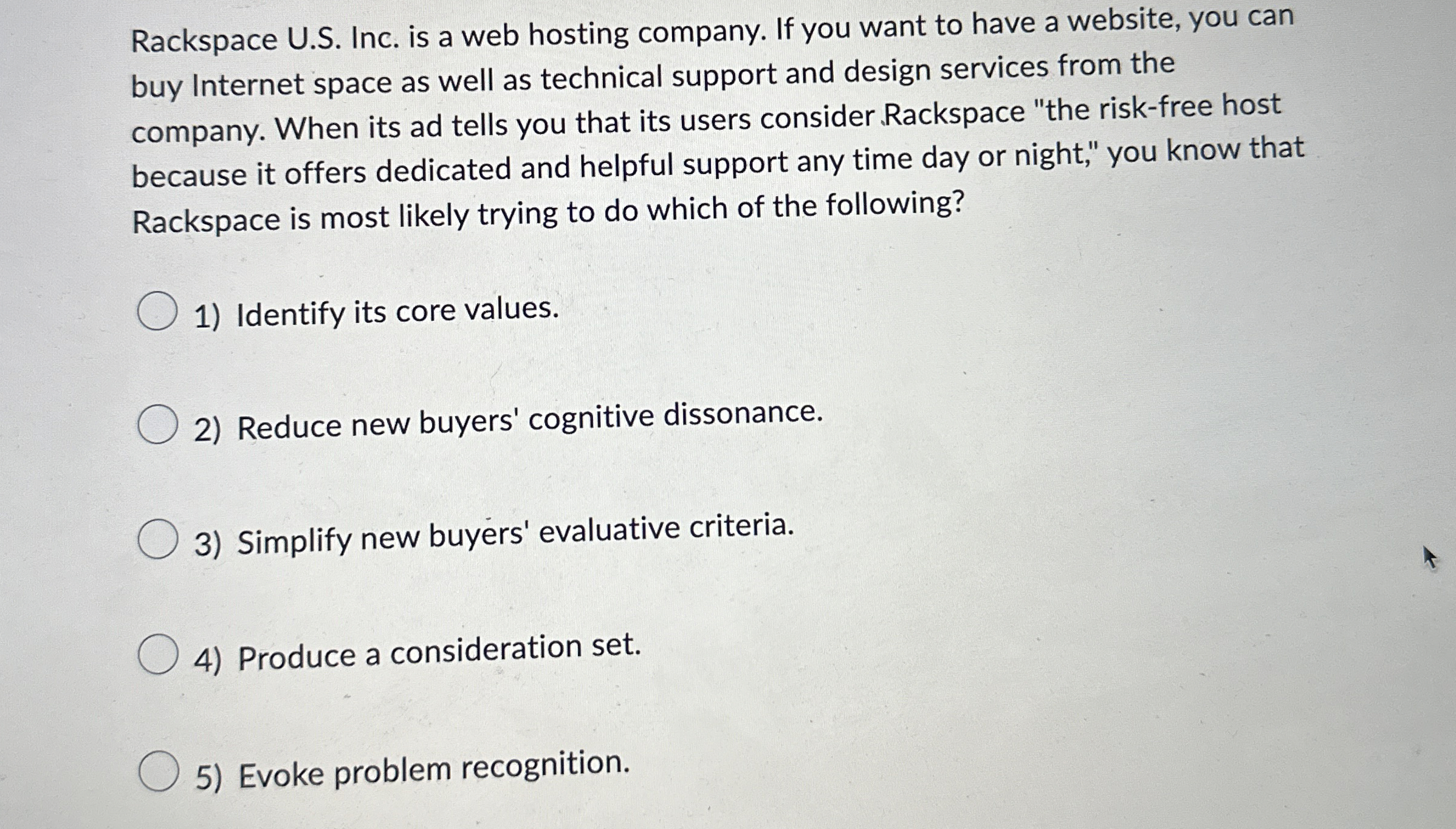  Rackspace U.S. Inc. is a web hosting company. If you want