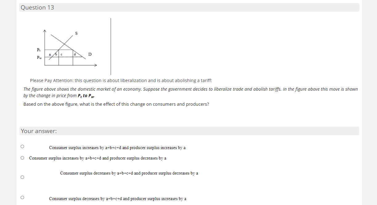  Question 13 S P: ab D PW Please Pay Attention: this