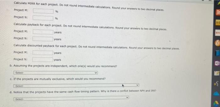 this year's capital budget, Ator tax cash flows, including depreciation, as follows: