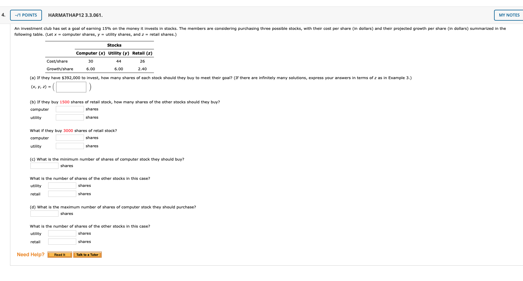 is this better? -/1 POINTS HARMATHAP12 3.3.061. MY NOTES An investment club