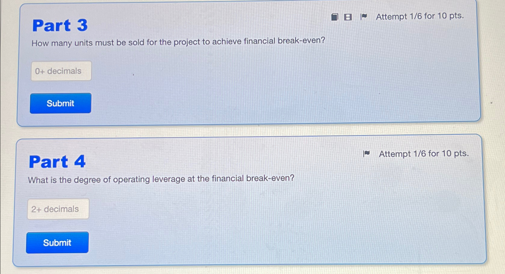  Intro Consider a project with a 5-year life and no salvage