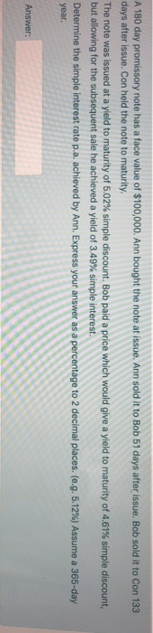 maturity The note was issued at a yield to maturity of 5.02%