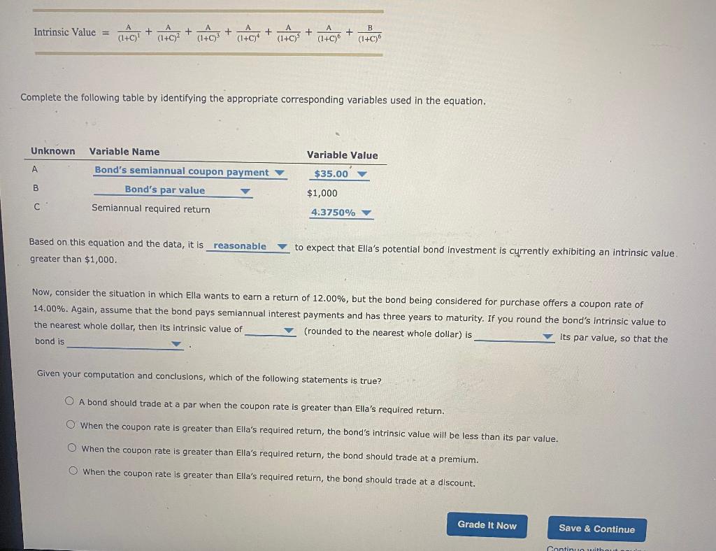  B Intrinsic Value = + + 01 + (14C11 + to