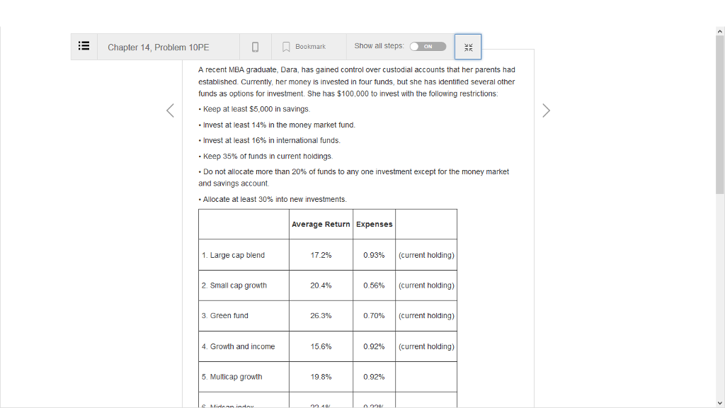  Chapter 14, Problem 10PE Bookmark Show all steps: ON | A