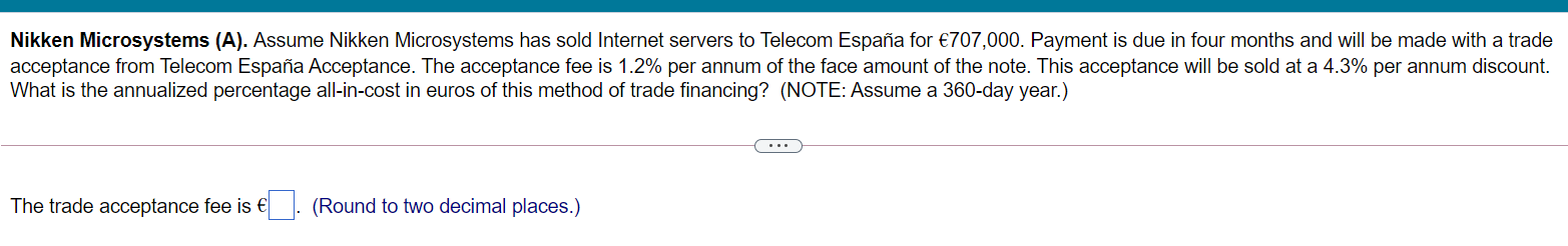 please answer all parts Nikken Microsystems (A). Assume Nikken Microsystems has sold