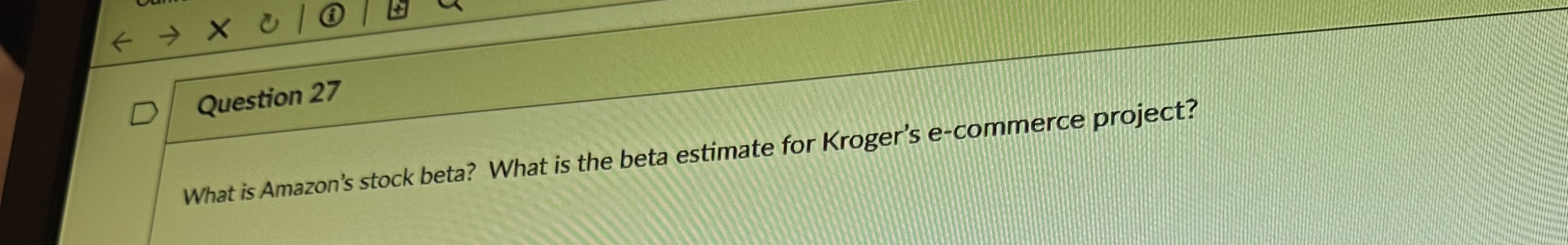 What is the cost of capital for Kroger (i.e. the discount rate