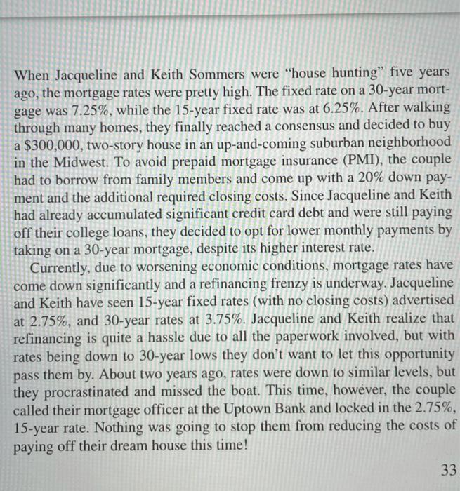 loan balance amount to? 9. Using the assumption in question 8, how