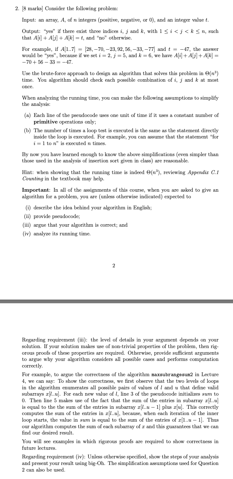 Please answer correctly and show all the steps used. 2. (8