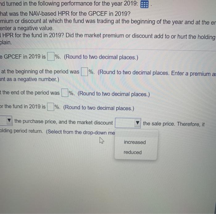 2019: a. Based on this information, what was the NAV-based HPR for