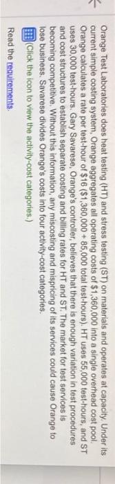  Orange Test Laboratories does heat testing (HT) and stress testing (ST)