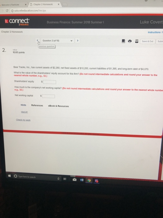  Welcome 1 Flashinex Chapter 2 Homework x tpx E connect Luke