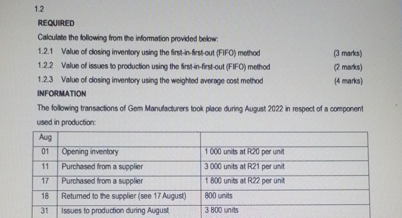 Production Budget for January and February 2024. (6 marks) INFORMATION The number