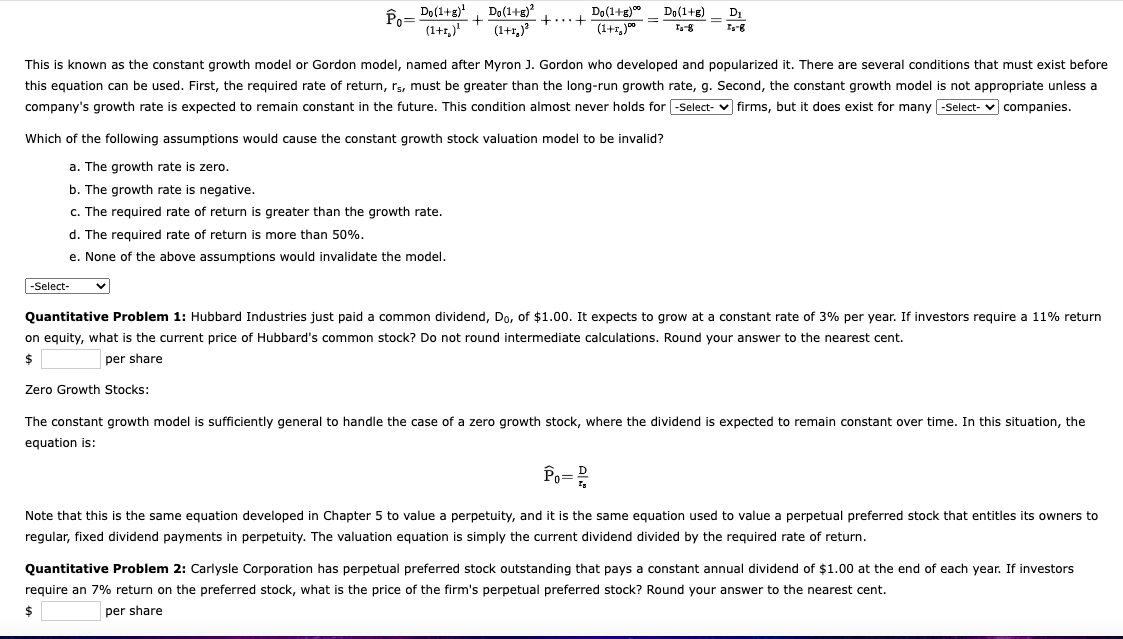 5 to value a perpetuity, and it is the same equation used