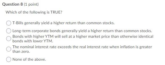 exclusive projects with the following cash flows. Project A cash flow: Year