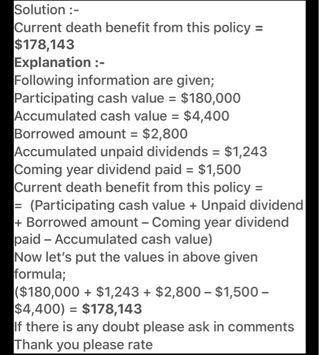 Alexandra Cunningham of Gardner, Massachusetts, has a $180,000 participating cash-value policy written