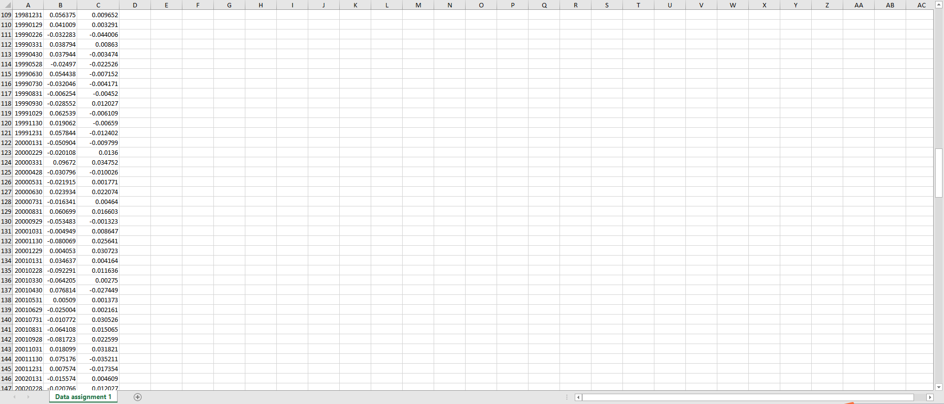 -0.024409 3 19900228 0.008539 -0.002074 4 19900330 0.024255 -0.001702 5 19900430 -0.026887