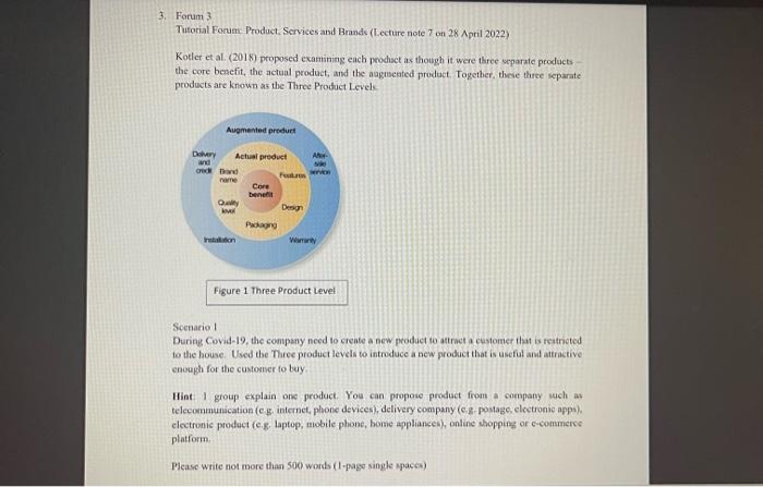  3. Forum 3 Tutorial Forum Product, Services and Brands (Lecture note