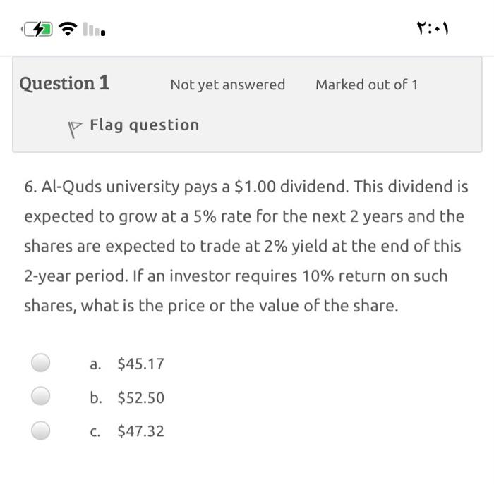  4 :)) : Question 1 Not yet answered Marked out of
